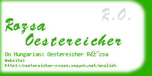 rozsa oestereicher business card